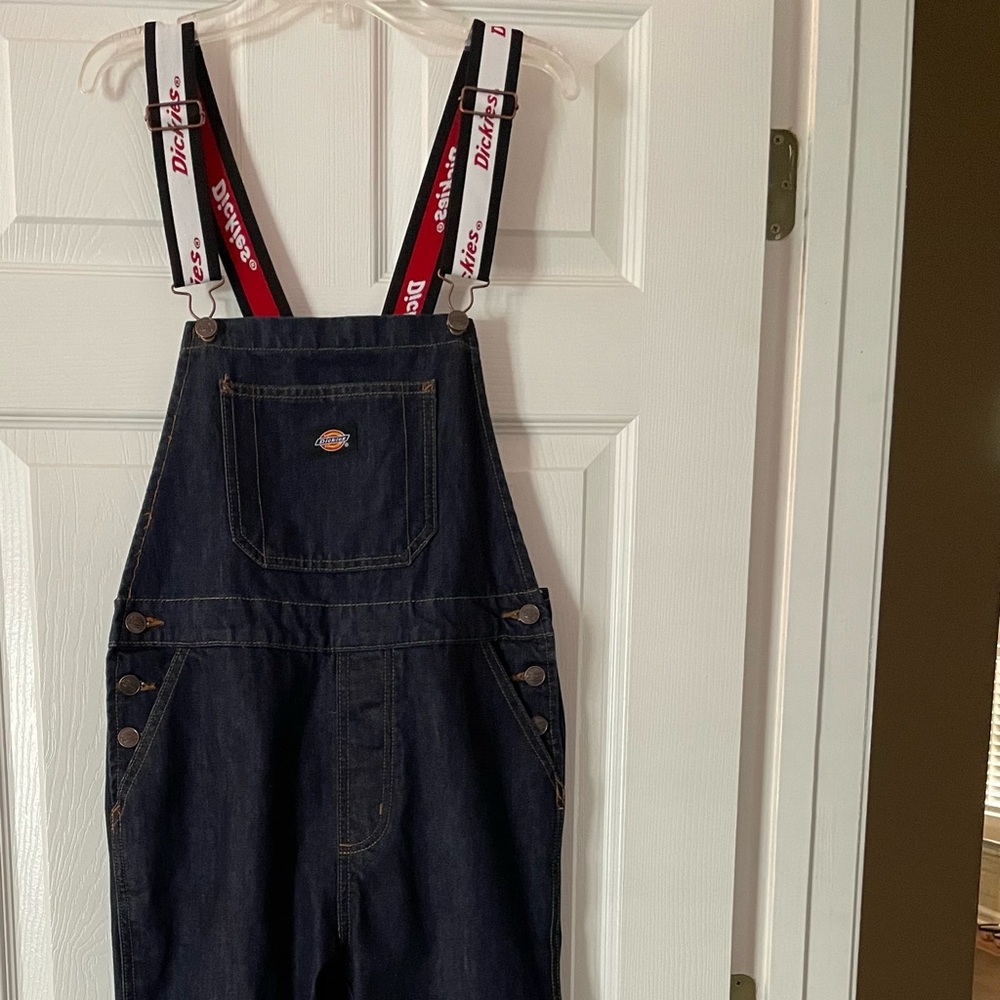 Dickies logo overalls dark blue jean size Small